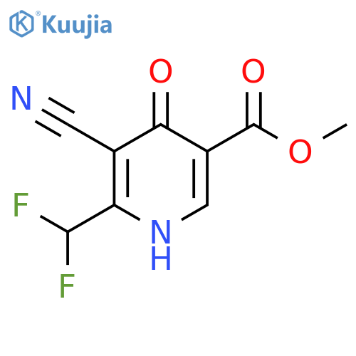 Methyl 3-cyano-2-(difluoromethyl)-4-hydroxypyridine-5-carboxylate structure