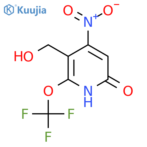 6-Hydroxy-4-nitro-2-(trifluoromethoxy)pyridine-3-methanol structure