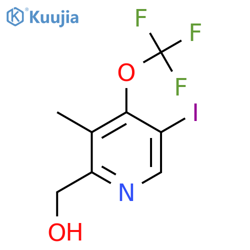 5-Iodo-3-methyl-4-(trifluoromethoxy)pyridine-2-methanol structure