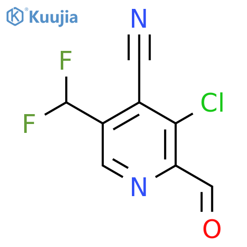 3-Chloro-4-cyano-5-(difluoromethyl)pyridine-2-carboxaldehyde structure