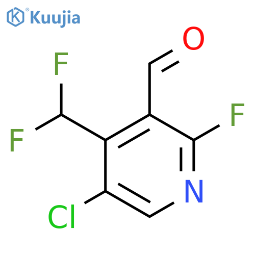 5-Chloro-4-(difluoromethyl)-2-fluoropyridine-3-carboxaldehyde structure