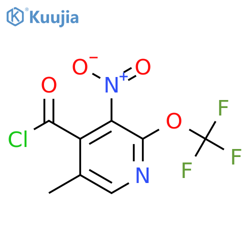 5-Methyl-3-nitro-2-(trifluoromethoxy)pyridine-4-carbonyl chloride structure