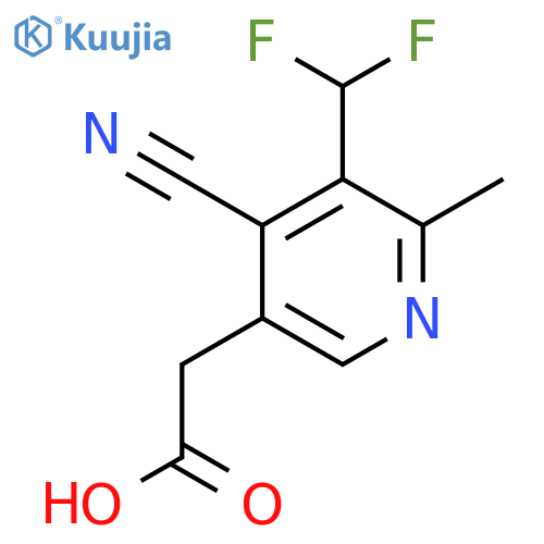 4-Cyano-3-(difluoromethyl)-2-methylpyridine-5-acetic acid structure