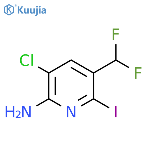 2-Amino-3-chloro-5-(difluoromethyl)-6-iodopyridine structure