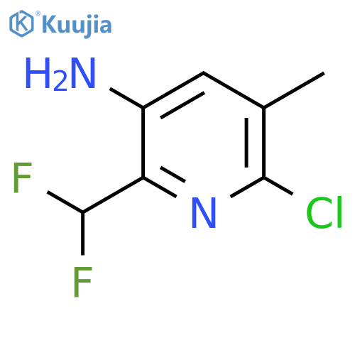 3-Amino-6-chloro-2-(difluoromethyl)-5-methylpyridine structure