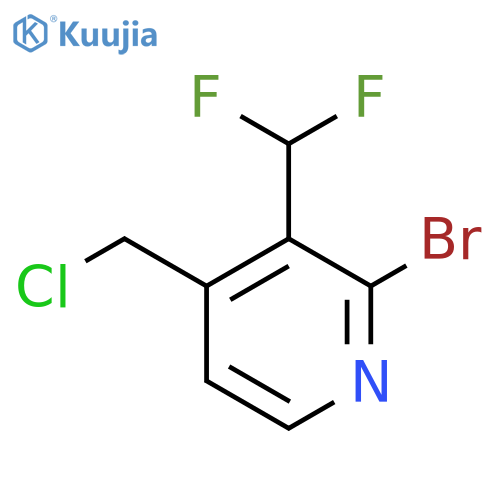 2-Bromo-4-(chloromethyl)-3-(difluoromethyl)pyridine structure