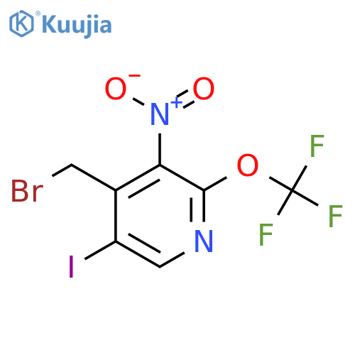 4-(Bromomethyl)-5-iodo-3-nitro-2-(trifluoromethoxy)pyridine structure