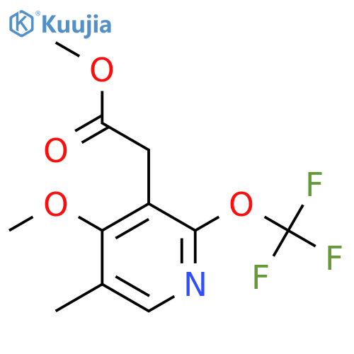 Methyl 4-methoxy-5-methyl-2-(trifluoromethoxy)pyridine-3-acetate structure