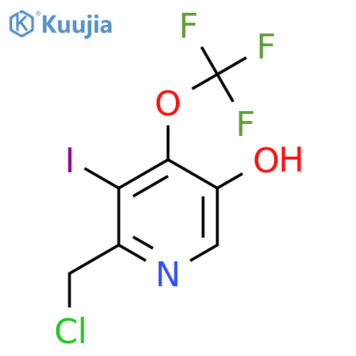 2-(Chloromethyl)-5-hydroxy-3-iodo-4-(trifluoromethoxy)pyridine structure