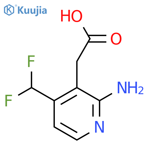 2-Amino-4-(difluoromethyl)pyridine-3-acetic acid structure