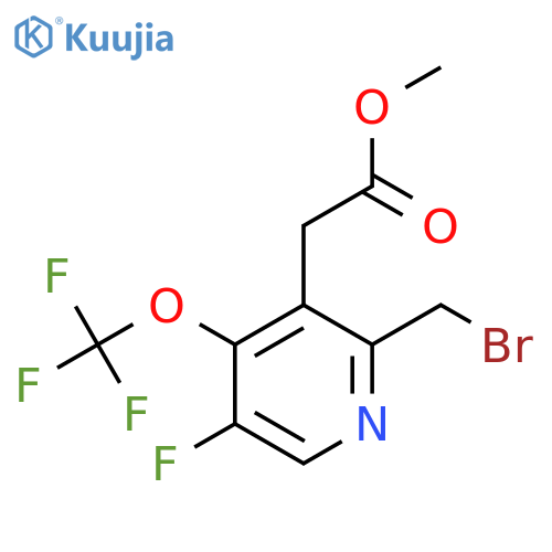 Methyl 2-(bromomethyl)-5-fluoro-4-(trifluoromethoxy)pyridine-3-acetate structure
