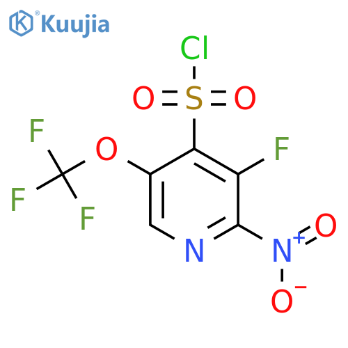 3-Fluoro-2-nitro-5-(trifluoromethoxy)pyridine-4-sulfonyl chloride structure
