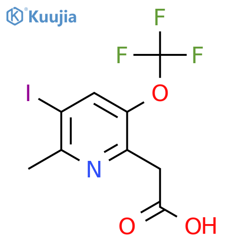 3-Iodo-2-methyl-5-(trifluoromethoxy)pyridine-6-acetic acid structure