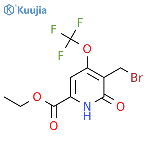 Ethyl 3-(bromomethyl)-2-hydroxy-4-(trifluoromethoxy)pyridine-6-carboxylate structure