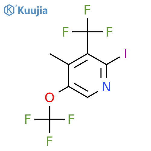 2-Iodo-4-methyl-5-(trifluoromethoxy)-3-(trifluoromethyl)pyridine structure