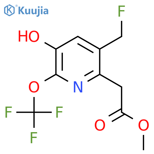 Methyl 3-(fluoromethyl)-5-hydroxy-6-(trifluoromethoxy)pyridine-2-acetate structure