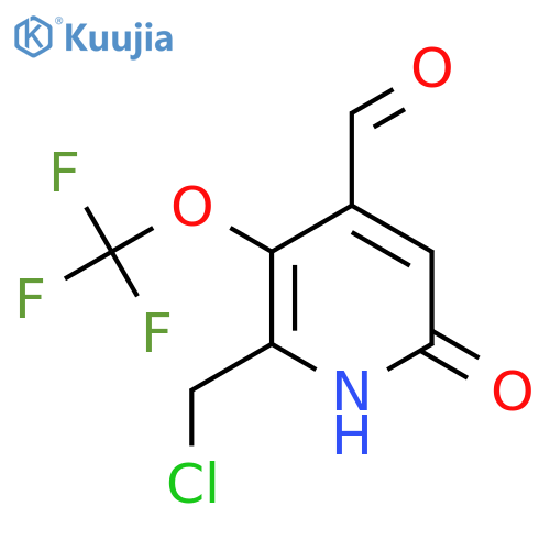 2-(Chloromethyl)-6-hydroxy-3-(trifluoromethoxy)pyridine-4-carboxaldehyde structure