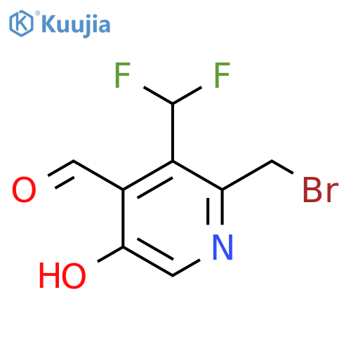 2-(Bromomethyl)-3-(difluoromethyl)-5-hydroxypyridine-4-carboxaldehyde structure