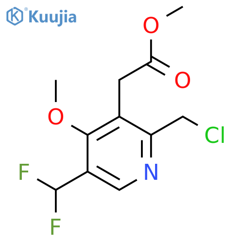 Methyl 2-(chloromethyl)-5-(difluoromethyl)-4-methoxypyridine-3-acetate structure