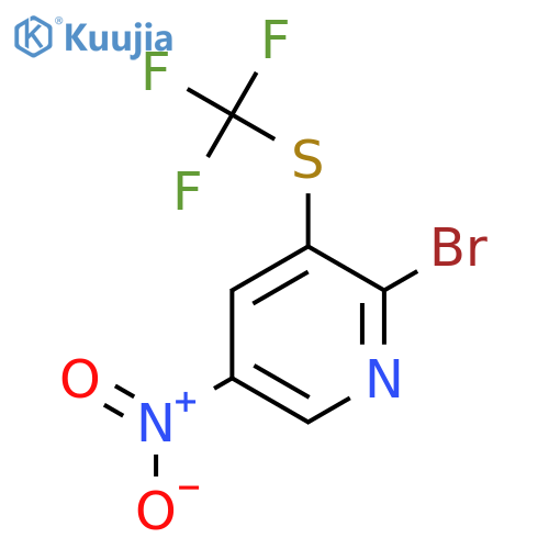 2-Bromo-5-nitro-3-(trifluoromethylthio)pyridine structure