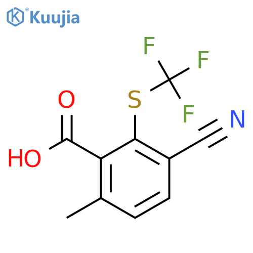 3-Cyano-6-methyl-2-(trifluoromethylthio)benzoic acid structure