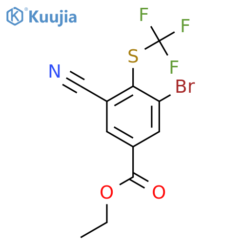 Ethyl 3-bromo-5-cyano-4-(trifluoromethylthio)benzoate structure