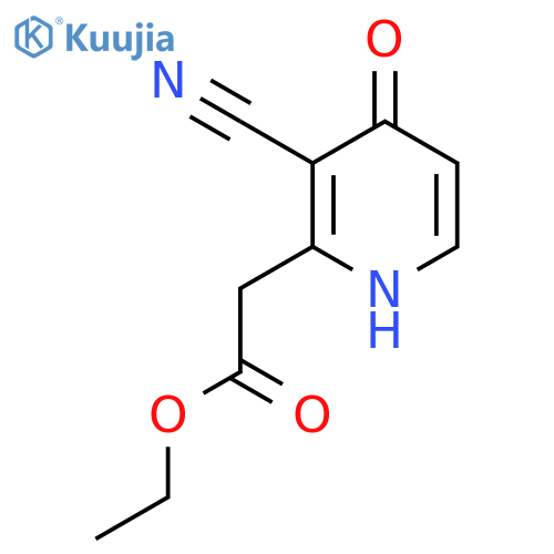 Ethyl 3-cyano-4-hydroxypyridine-2-acetate structure