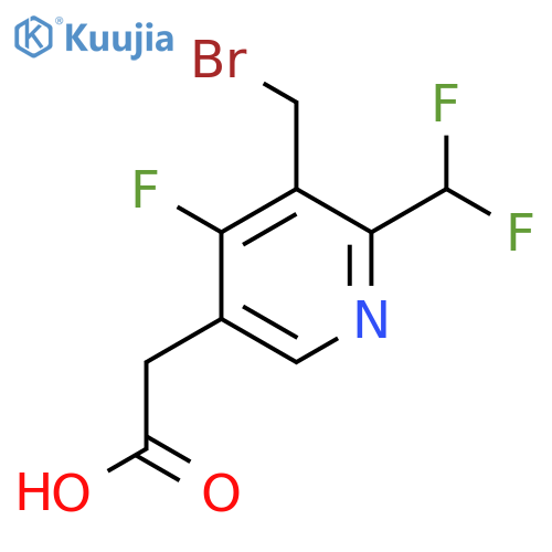 3-(Bromomethyl)-2-(difluoromethyl)-4-fluoropyridine-5-acetic acid structure