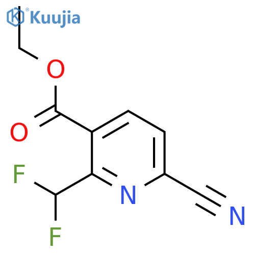 Ethyl 6-cyano-2-(difluoromethyl)nicotinate structure