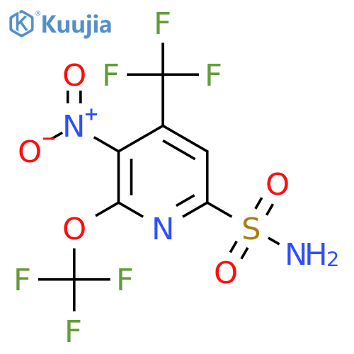 3-Nitro-2-(trifluoromethoxy)-4-(trifluoromethyl)pyridine-6-sulfonamide structure