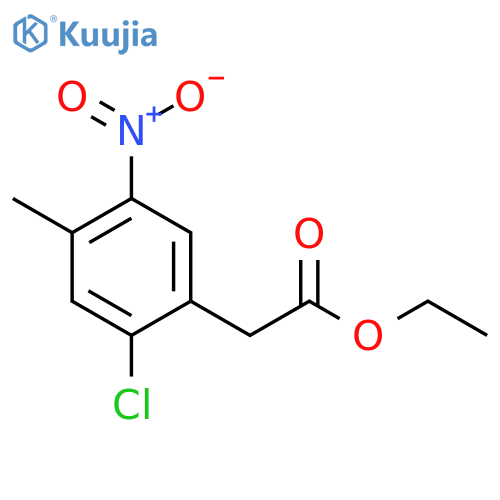 Ethyl 2-chloro-4-methyl-5-nitrophenylacetate structure