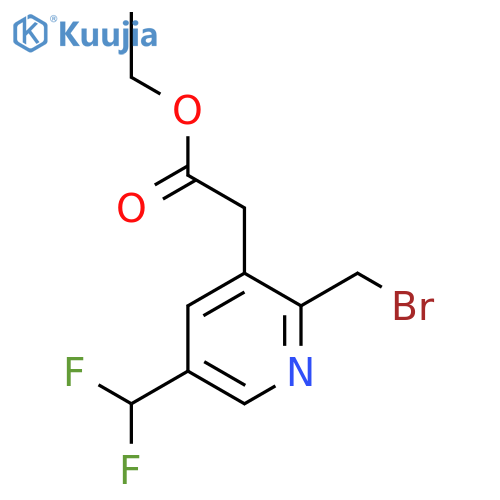 Ethyl 2-(bromomethyl)-5-(difluoromethyl)pyridine-3-acetate structure