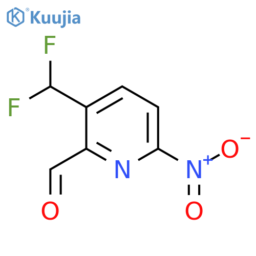 3-(Difluoromethyl)-6-nitropyridine-2-carboxaldehyde structure
