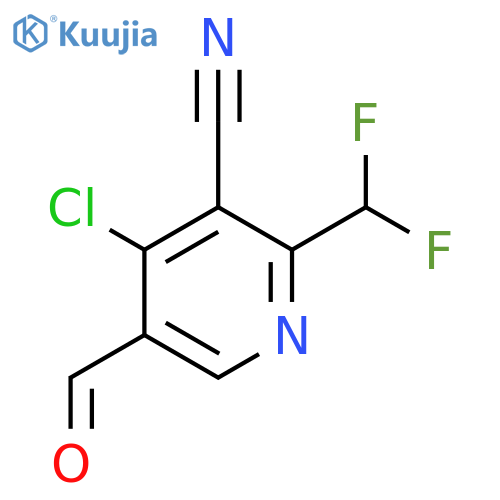 4-Chloro-3-cyano-2-(difluoromethyl)pyridine-5-carboxaldehyde structure