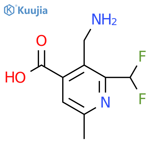3-(Aminomethyl)-2-(difluoromethyl)-6-methylpyridine-4-carboxylic acid structure