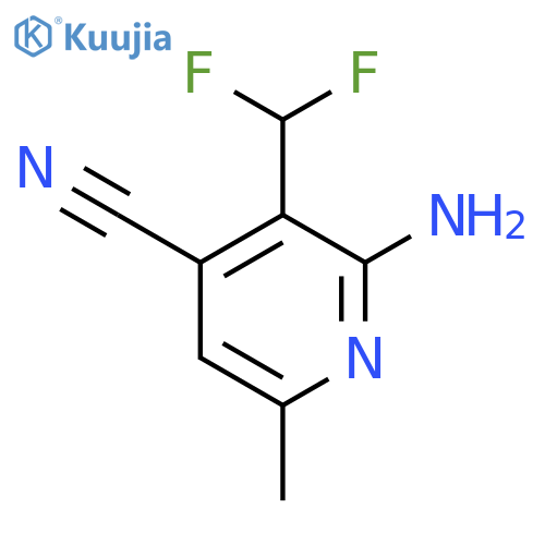 2-Amino-4-cyano-3-(difluoromethyl)-6-methylpyridine structure