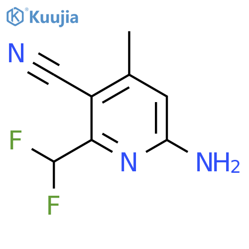 6-Amino-3-cyano-2-(difluoromethyl)-4-methylpyridine structure