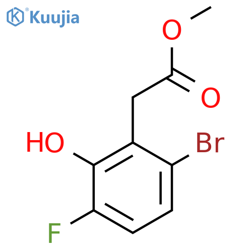 Methyl 6-bromo-3-fluoro-2-hydroxyphenylacetate structure