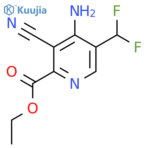 Ethyl 4-amino-3-cyano-5-(difluoromethyl)pyridine-2-carboxylate structure