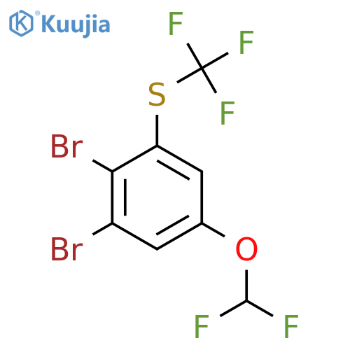 1,2-Dibromo-5-difluoromethoxy-3-(trifluoromethylthio)benzene structure