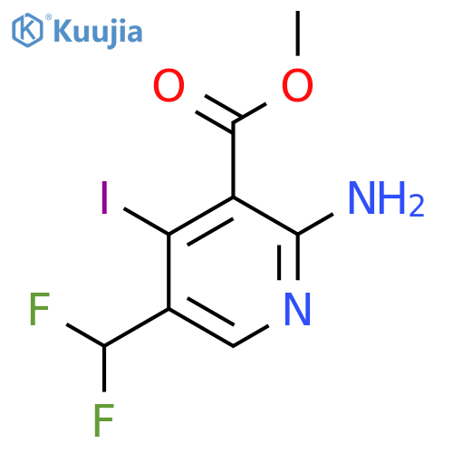 Methyl 2-amino-5-(difluoromethyl)-4-iodopyridine-3-carboxylate structure