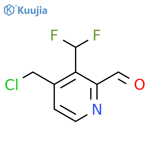 4-(Chloromethyl)-3-(difluoromethyl)pyridine-2-carboxaldehyde structure