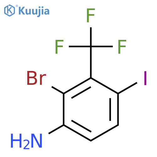 2-Bromo-4-iodo-3-(trifluoromethyl)aniline structure