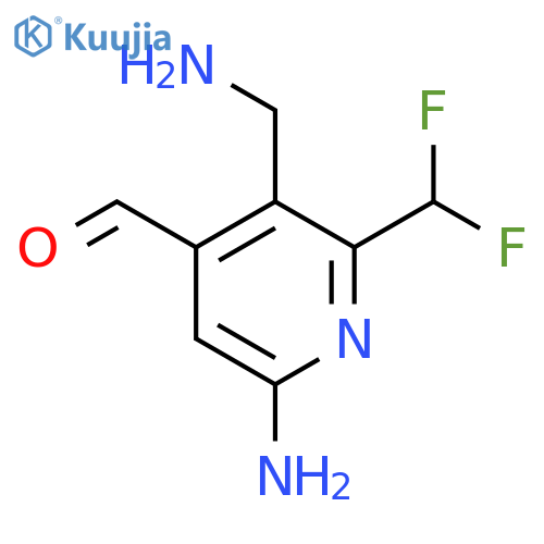 6-Amino-3-(aminomethyl)-2-(difluoromethyl)pyridine-4-carboxaldehyde structure
