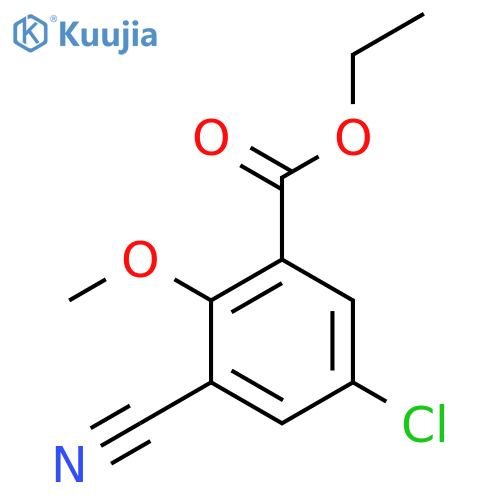 Ethyl 5-chloro-3-cyano-2-methoxybenzoate structure