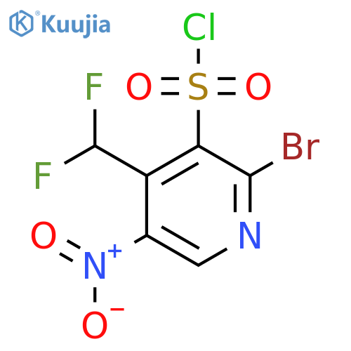 2-Bromo-4-(difluoromethyl)-5-nitropyridine-3-sulfonyl chloride structure
