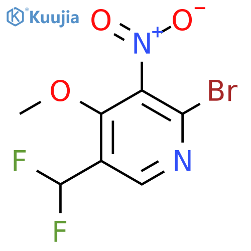 2-Bromo-5-(difluoromethyl)-4-methoxy-3-nitropyridine structure