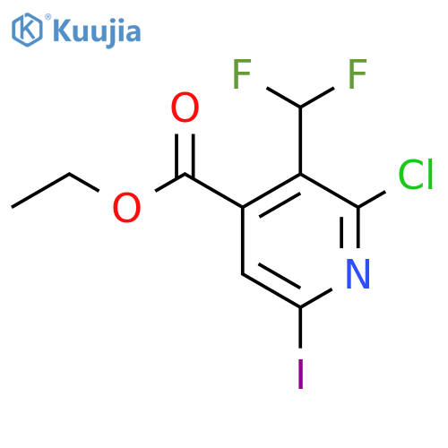 Ethyl 2-chloro-3-(difluoromethyl)-6-iodopyridine-4-carboxylate structure