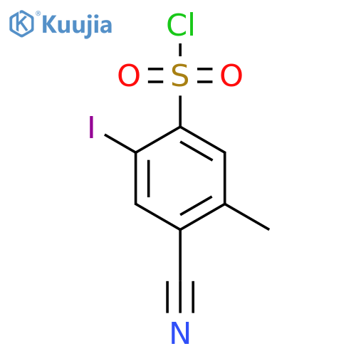 4-Cyano-2-iodo-5-methylbenzenesulfonyl chloride structure