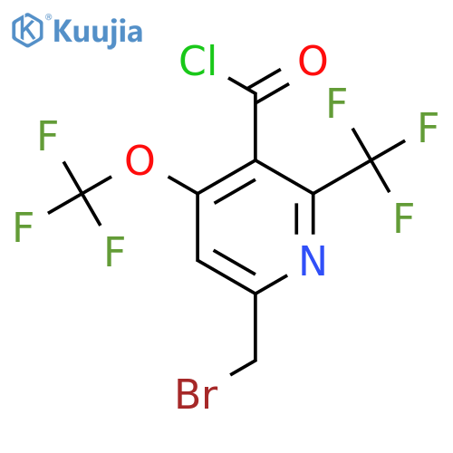 6-(Bromomethyl)-4-(trifluoromethoxy)-2-(trifluoromethyl)pyridine-3-carbonyl chloride structure